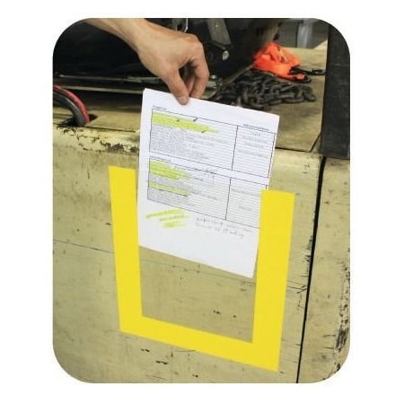 Ergomat DuraView 3 sided - Short Side Open - 13in x 12.5in Yellow, 10PK DV-162.5-Y-KIT